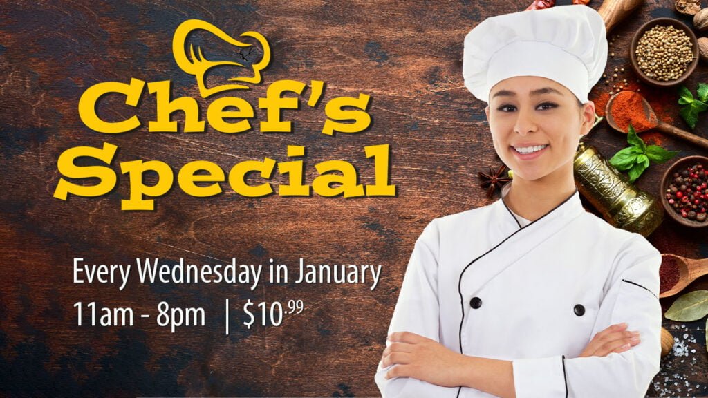 Enjoy The Chef's Special Every Wednesday At Mole Lake Casino In January