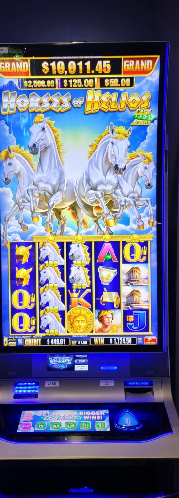 Mole Lake Casino The Has Horses & Helios Slot Machine