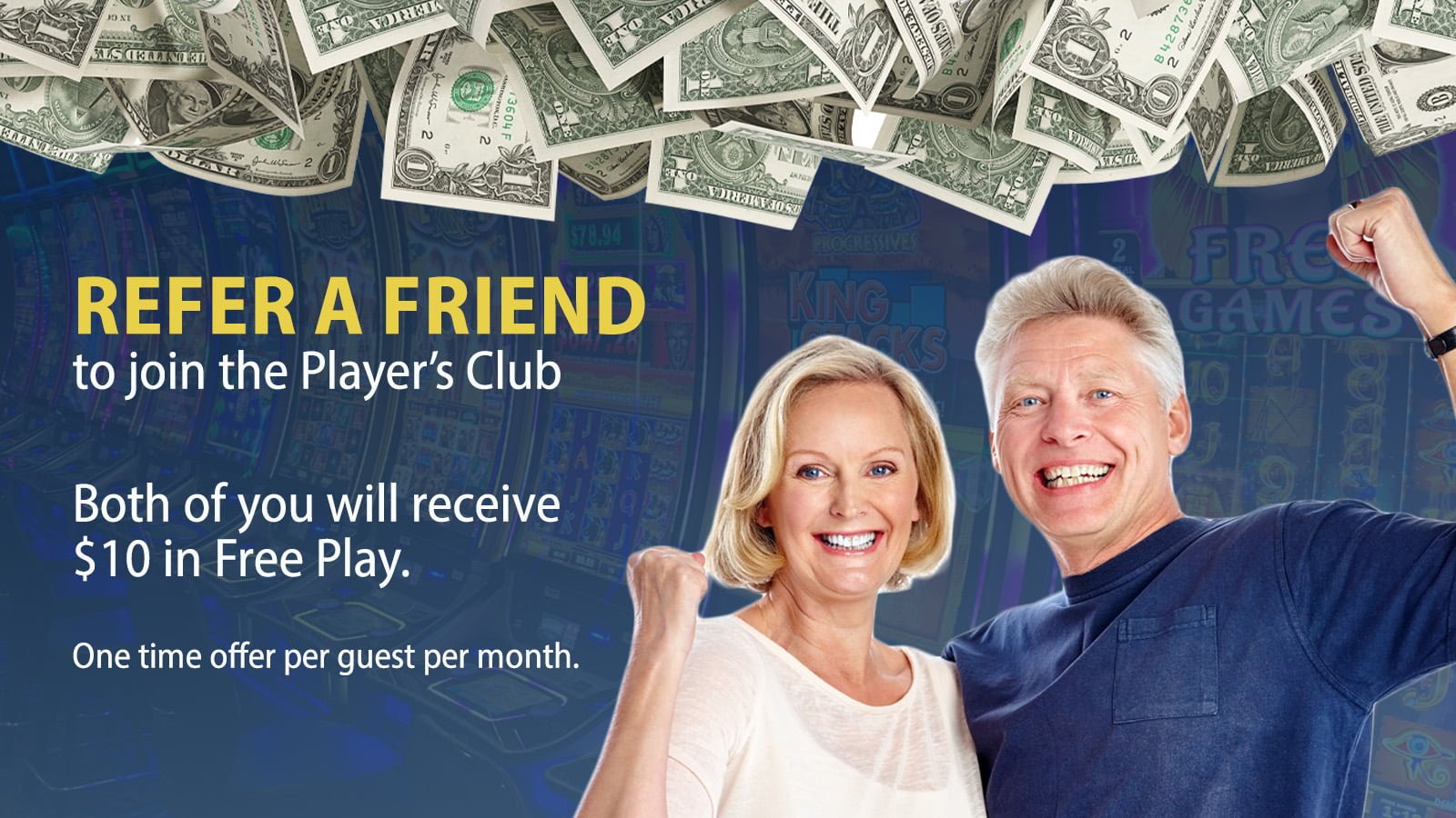Refer A Friend At Mole Lake Casino In July And Receive $10 In Free Play
