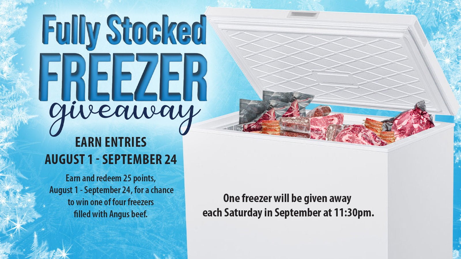 Win A Fully Stocked Freezer At Mole Lake Casino