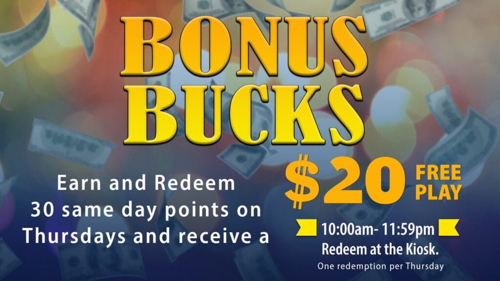 Win Big During Bonus Bucks At Mole Lake Casino