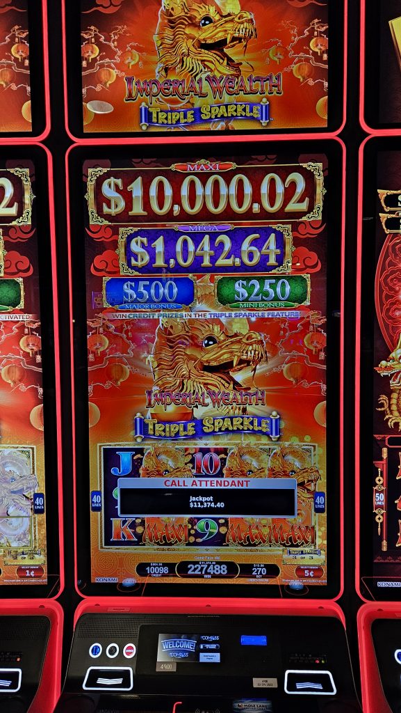 This Lucky Guest Won A Jackpot On Imperial Wealth At Mole Lake Casino