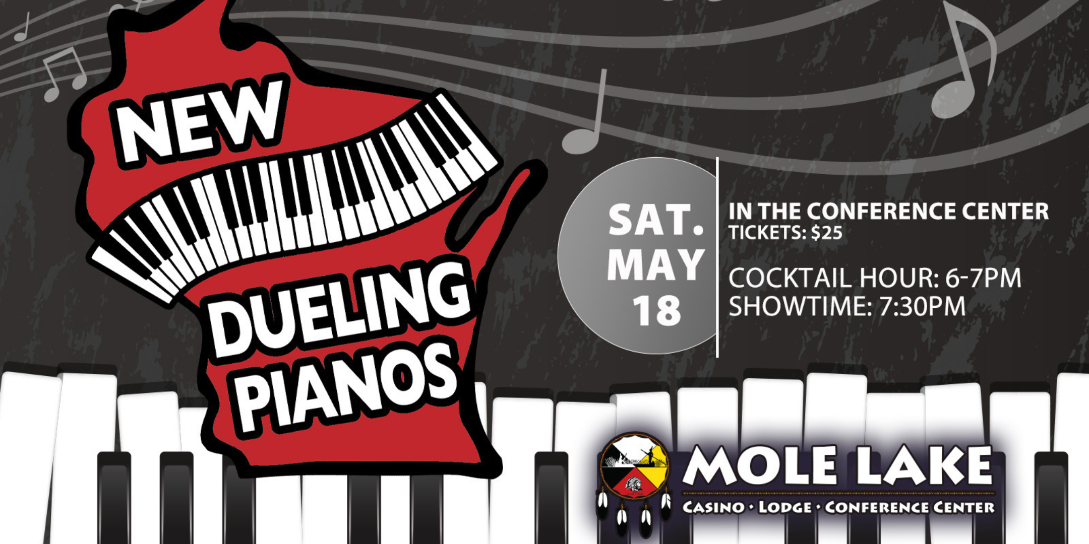 Tickets Are Now On Sale For Dueling Pianos At Mole Lake Casino