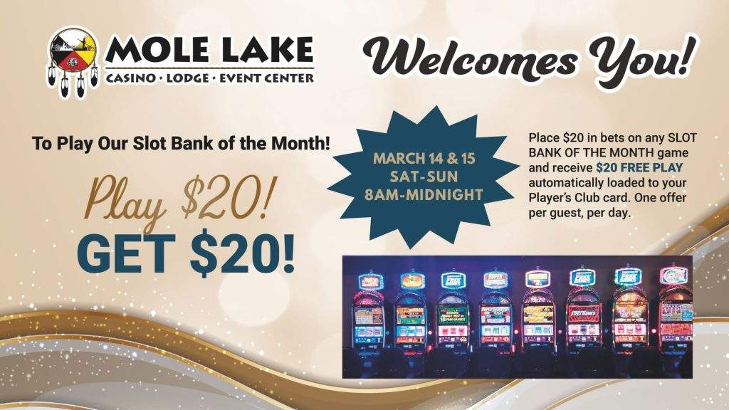 Play 20 Get 20 - MARCH 14 & 15 SAT-SUN 8AM-MIDNIGHT